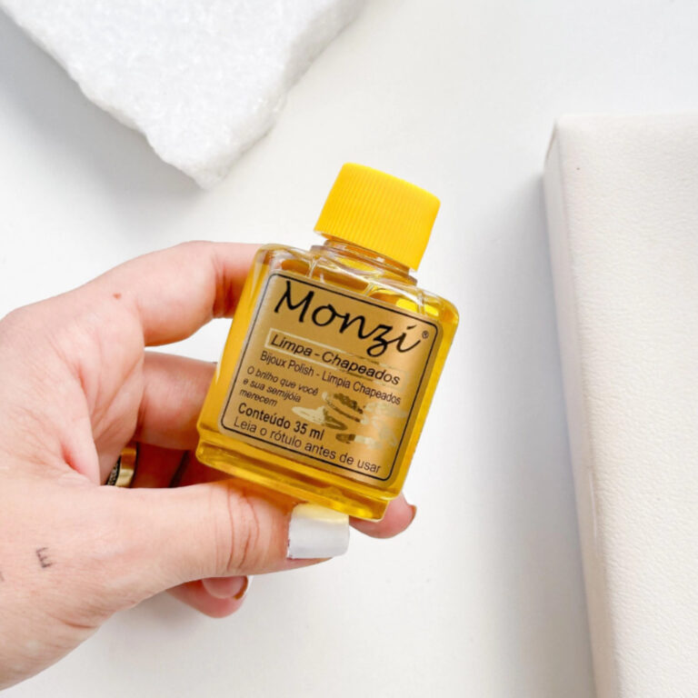 Limpa Banhados Monzi Dourado 35ml Limpador de Joia