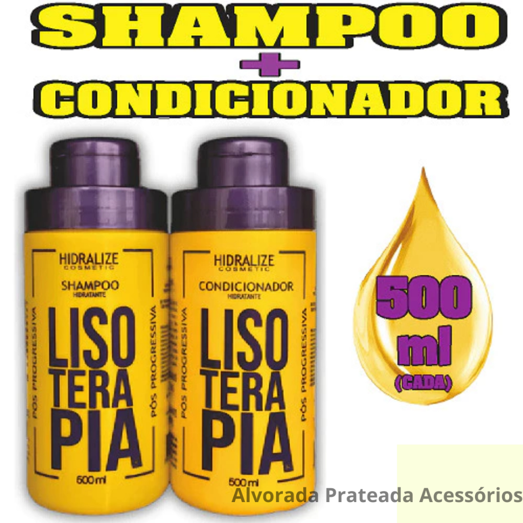Kit Shampoo e Condicionador Hidralise 500ml hidratante Lisoterapia Alta Qualidade