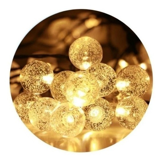 Luminária Cordão Fio De Luz 20 Bolas Bolhas 3m L