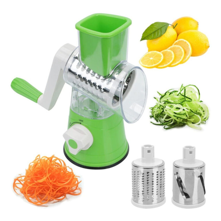 Processador Manual Legumes Frutas E Queijo 3 Lâmi