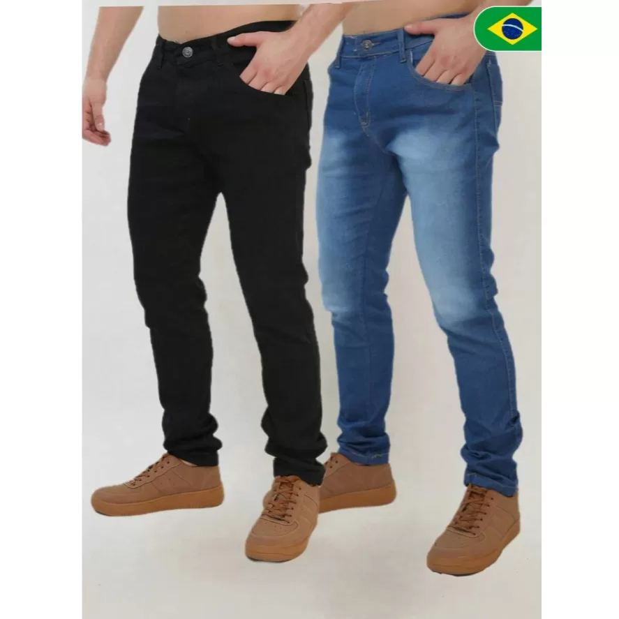 calça jeans masculina skinny super promoção escura e preta