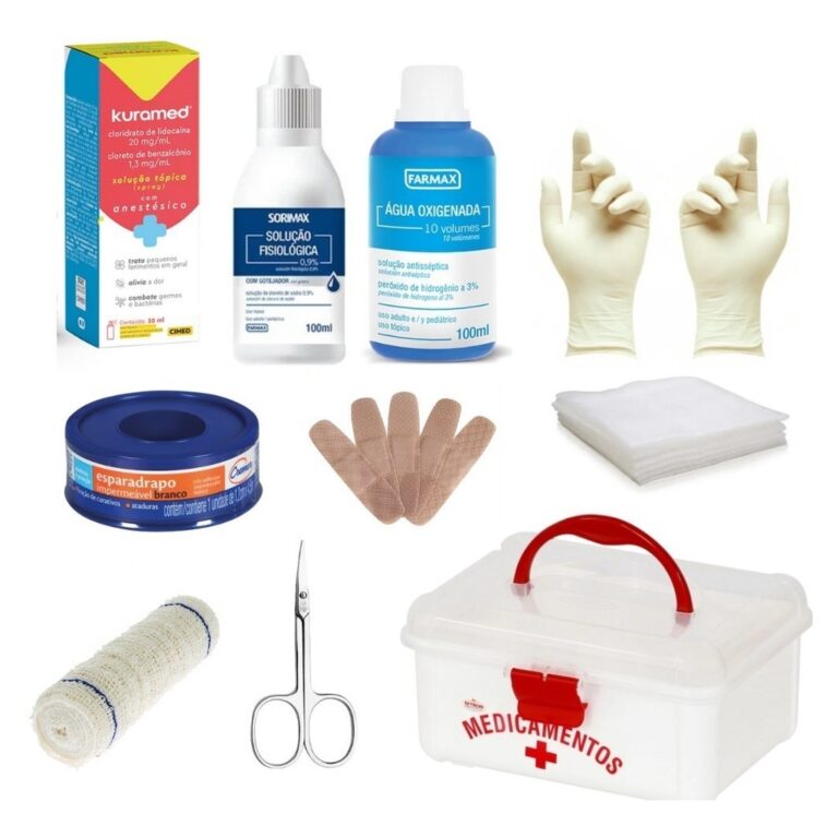 Kit De Primeiros Socorros Completo Com Maleta Para