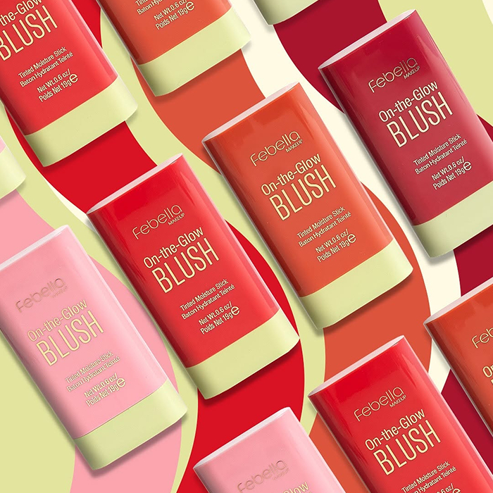 Blush em Bastão Stick On The Glow Febella –