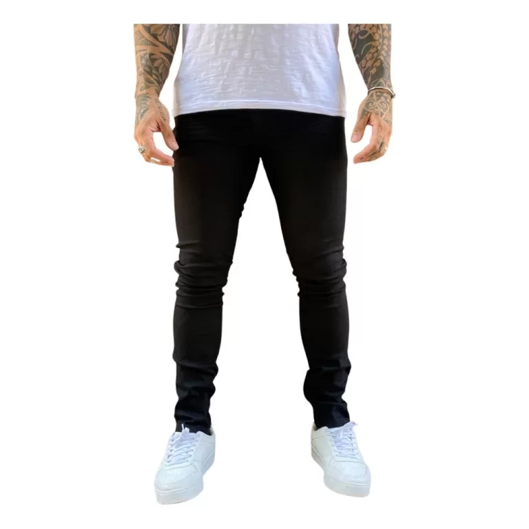 Calça Jeans Preta Masculina Slim  Original Denim