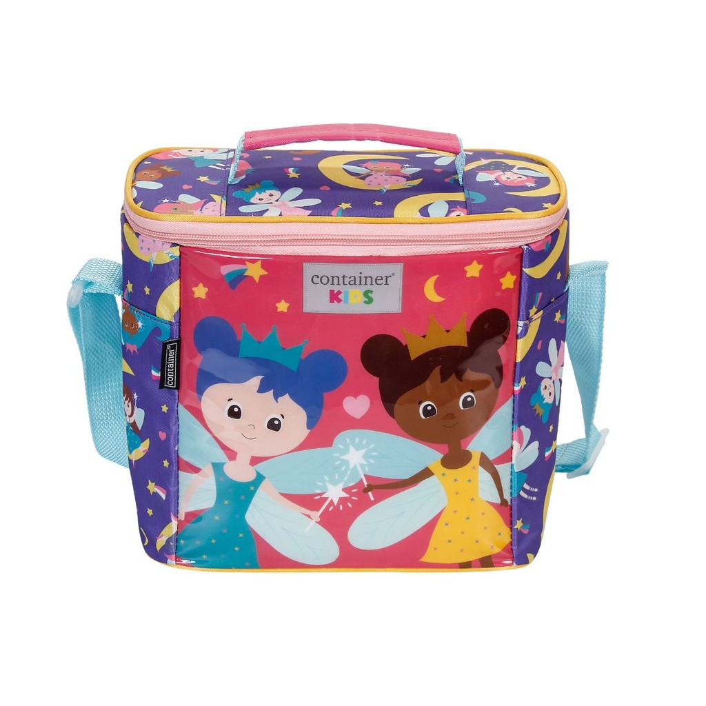 Lancheira Infantil Menina Soft Fadas Rosa e Roxo Container Kids