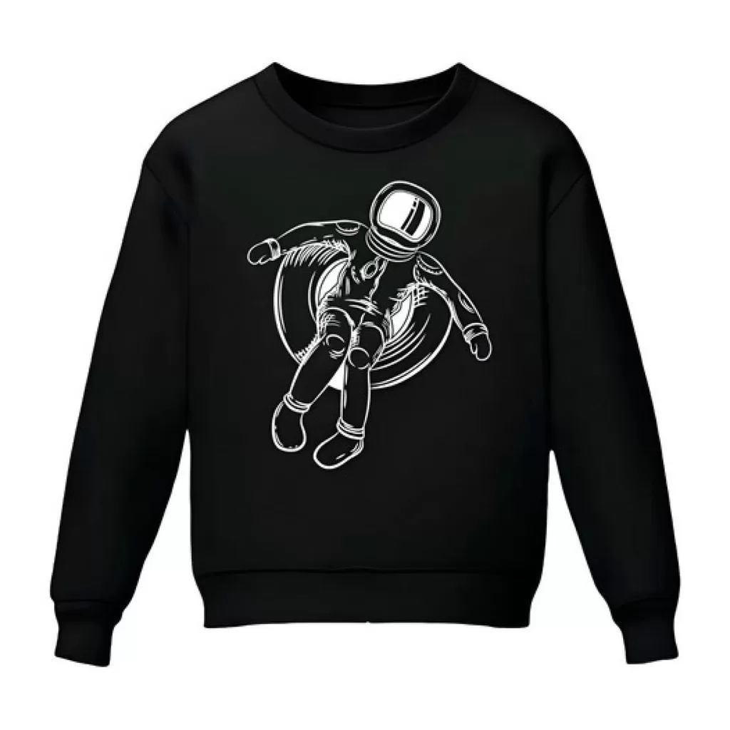 Blusa Com Gola Careca Logo Astronauta Descansando