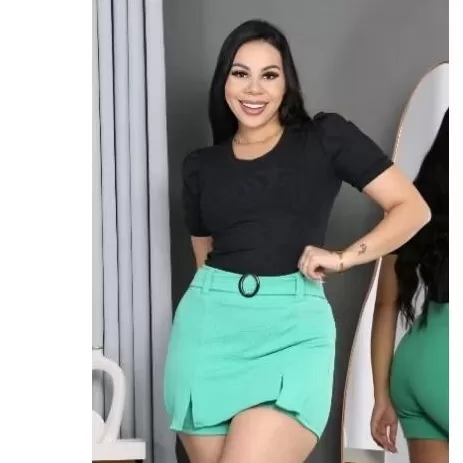 shorts saia plus size feminino estampados e liso c