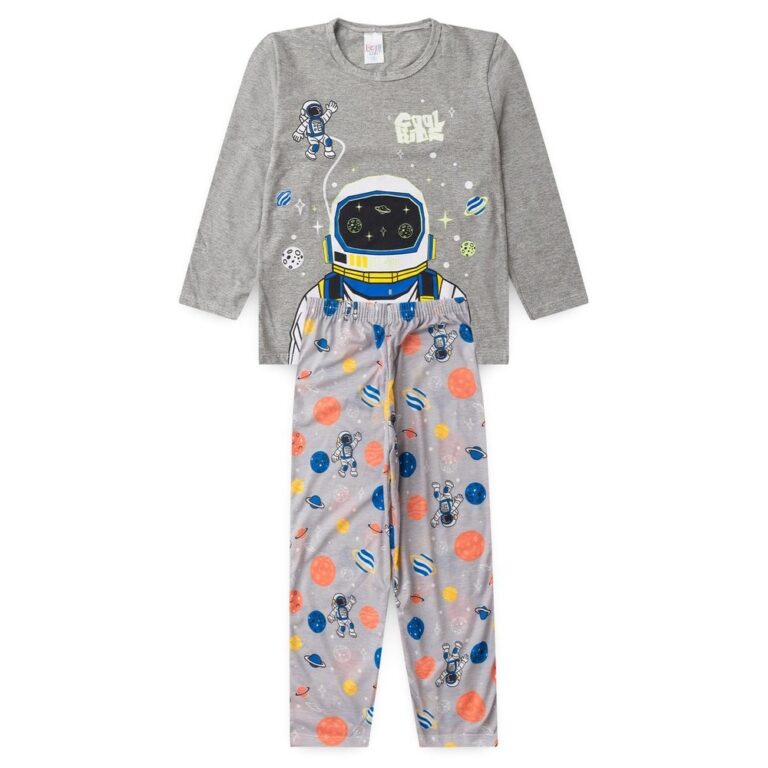 Pijama Infantil Masculino Inverno Astronauta ̵