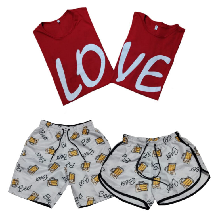 Conjunto Shorts para Casais Bermudas de Casal+ Cam
