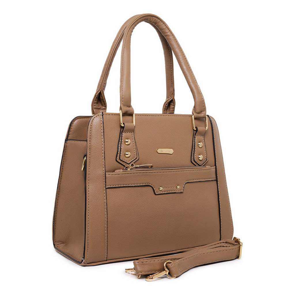 Bolsa Alça De Mão Transversal Pequena Couro Feminina Moderna Presente Dia das Mães