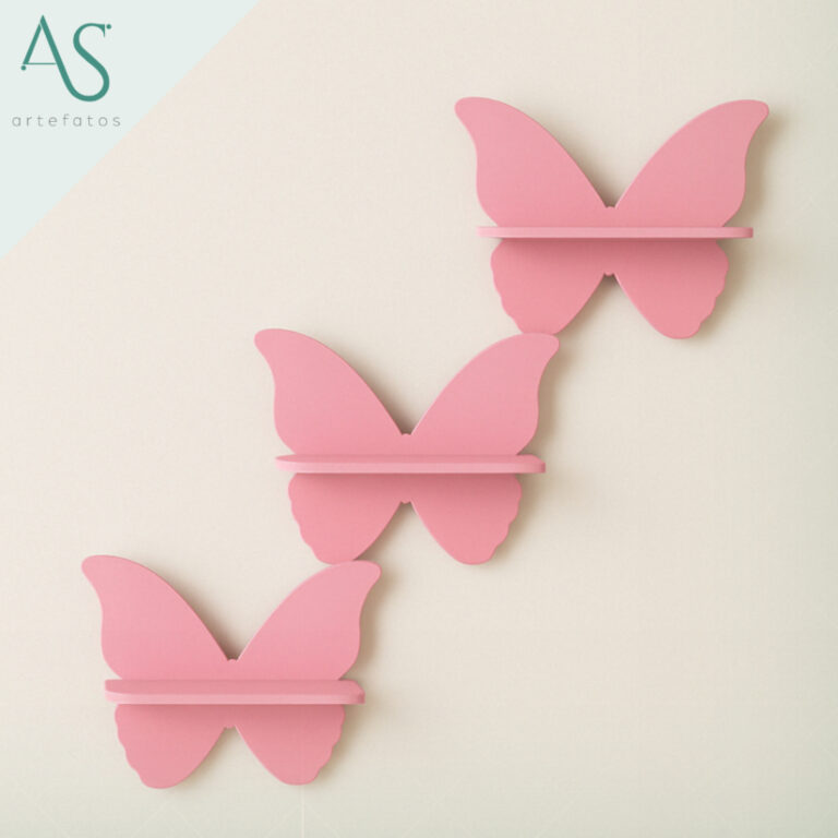 Prateleiras Modelo Borboleta Infantil Decoração 