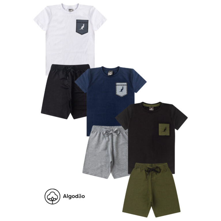 Kit 10 Peças Conjunto Infantil Masculino Roupa Me