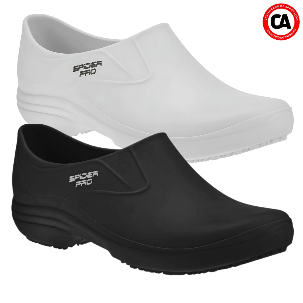 Sapato Tênis Antiderrapante Babuche Cozinha Limpeza Enfermagem Trabalho Spider Pro