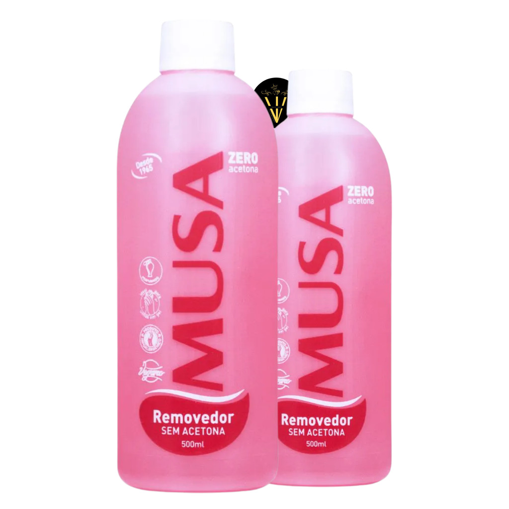 Kit 2 Unds Removedor Sem Acetona Para Unhas 500ml – Musa Vegano Hipoalergênico