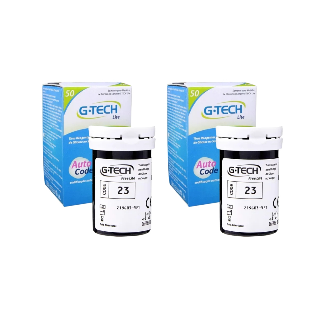 Kit 2×50 G-tech Lite (100 Tiras Reagentes) Promoção