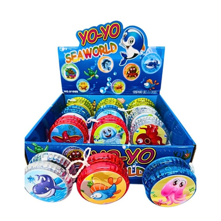 Caixa Com 12 Super Ioiô Yoyo Luz De Led Colorido 