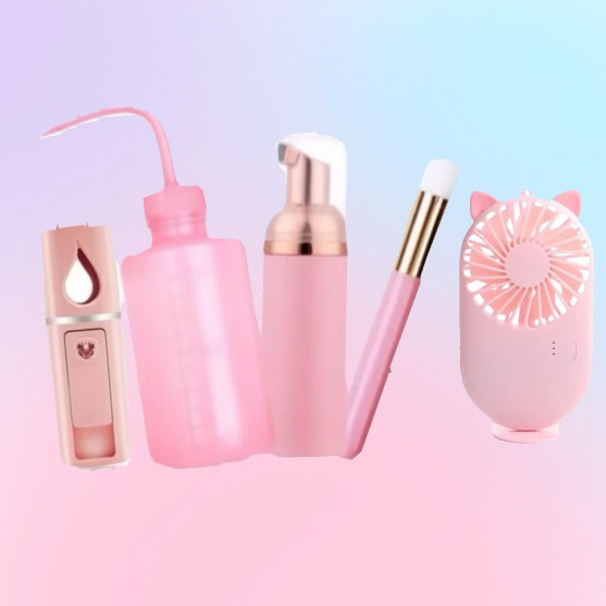 kit limpeza higienização de cílios pump + pisse