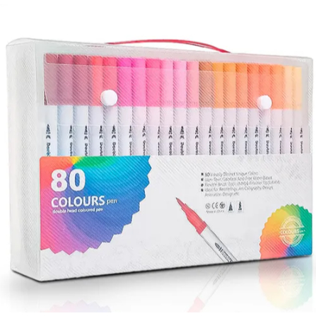 Kit 80 Cores Canetinhas Permanentes Diversas Cores
