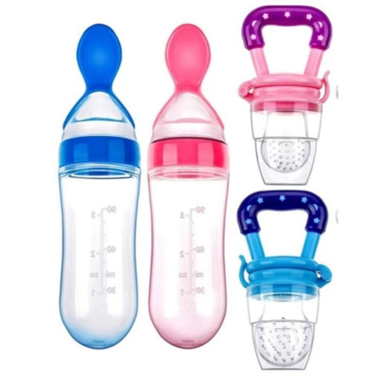Kit Alimentação Chupeta Mordedor Porta Frutas e 