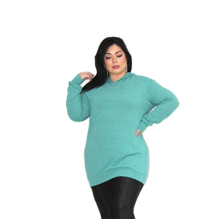 BLUSÃO FEMININO PLUS SIZE EM LANZINHA