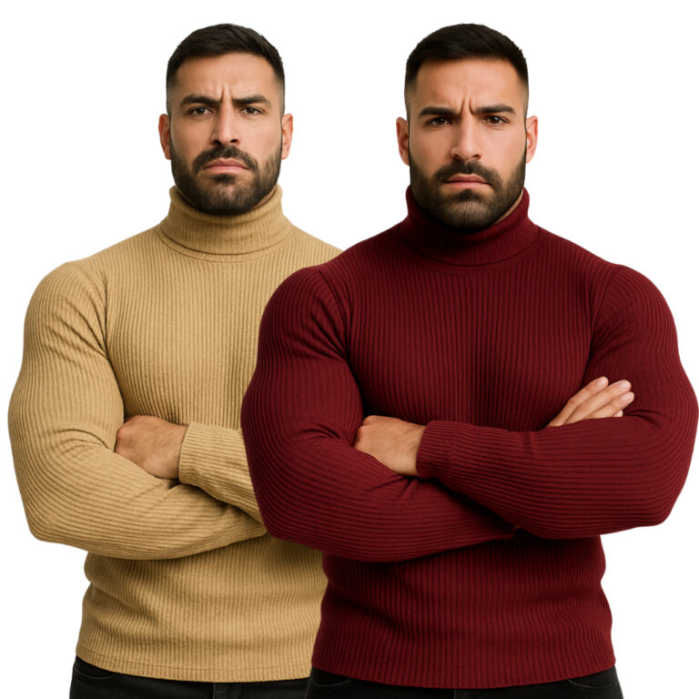 Blusa Cacharrel Masculino Gola Alta Canelado Camis