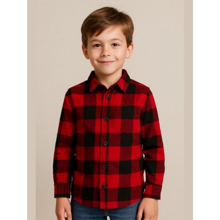 Camisa Xadrez Infantil Menino Juvenil Manga Longa 