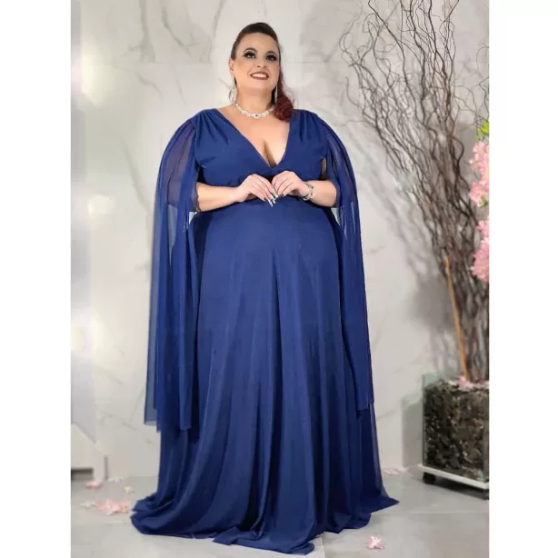 Vestido Longo de Festa Plus Size Capão Chic Glamo