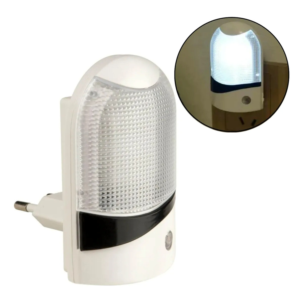 Abajur Tomada C/ Sensor Luminosidade Led Noturno Bivolt