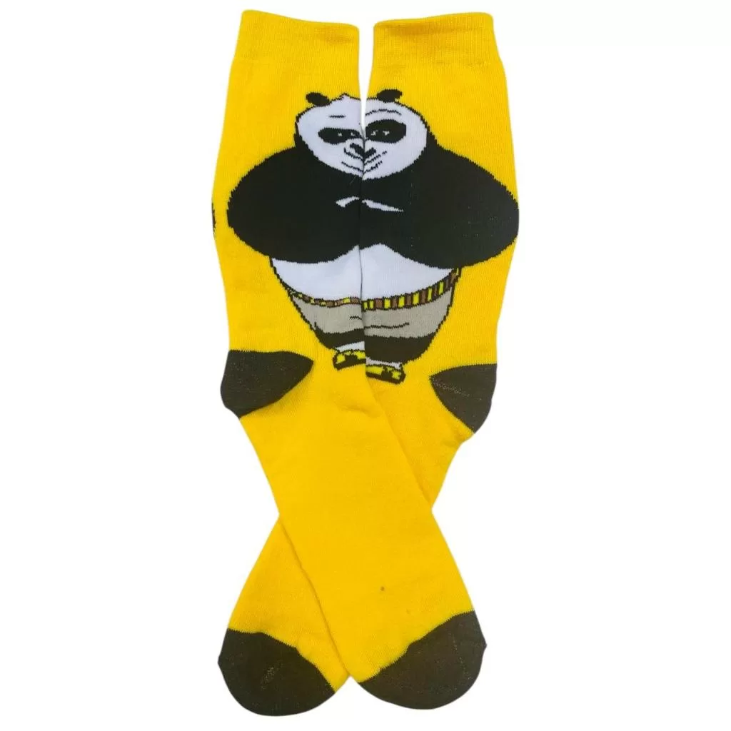 Meia Divertida Personagem Po – kung Fu Panda Adulto Unissex Reforçada Envio Imediato Premium