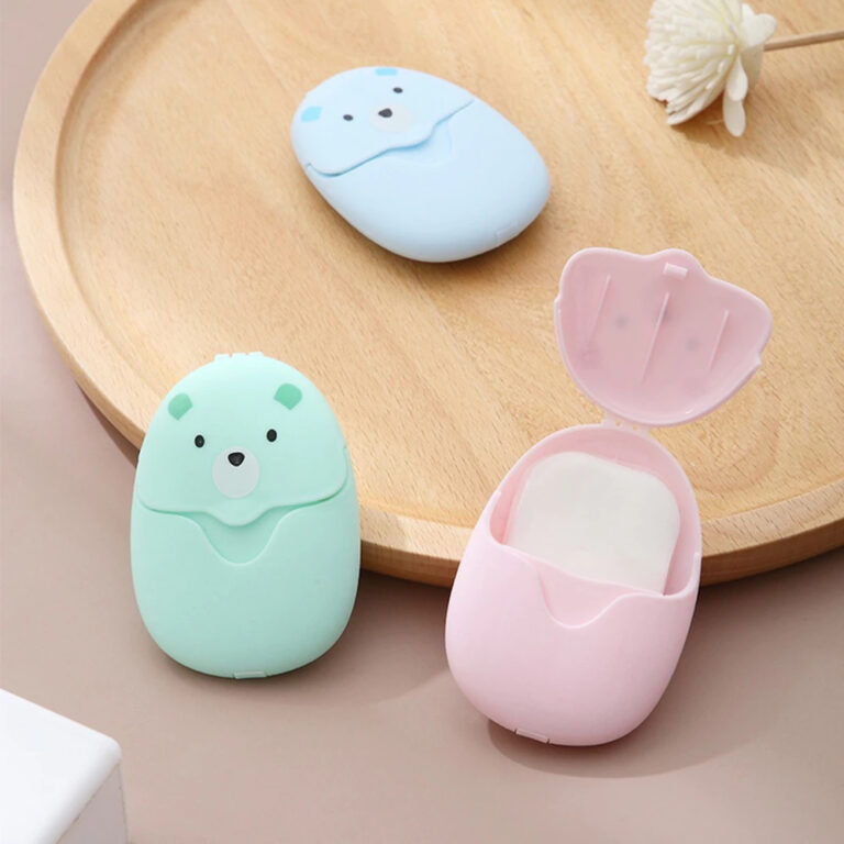50 Folhas Sabonete Viagem Urso Sabão Bolsa Perfum