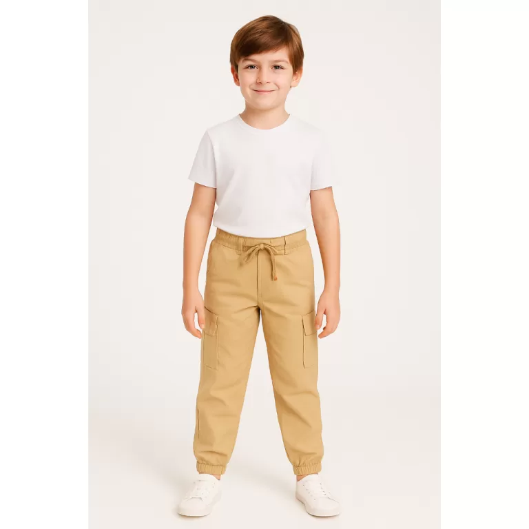 Calça Jogger Cargo Masculina Preta com Bolsos Lat