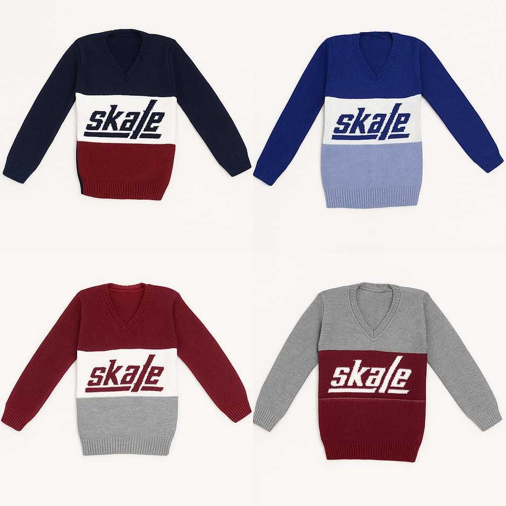 Blusa de Frio Infantil Menino  Manga Longa, Tricot Macio e Estampado