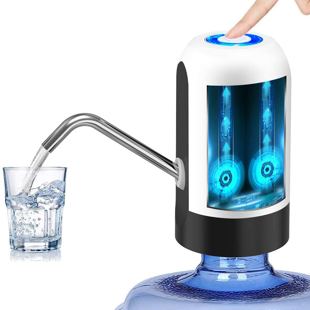 Bomba Elétrica Universal DÁgua Dispenser Automático Com Carregamento Usb Galão De 20L