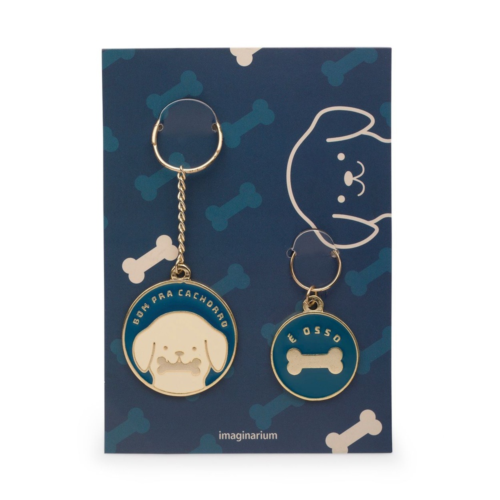 Chaveiro e placa pet bom pra cachorro – Imaginarium