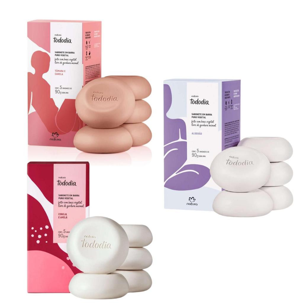 Sabonete Natura em Barra -03 caixas com 05 unidades cada