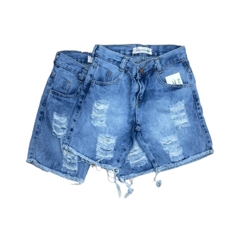 Short Jeans Masculino Infantil Juvenil Linha Premium Cor Claro L D