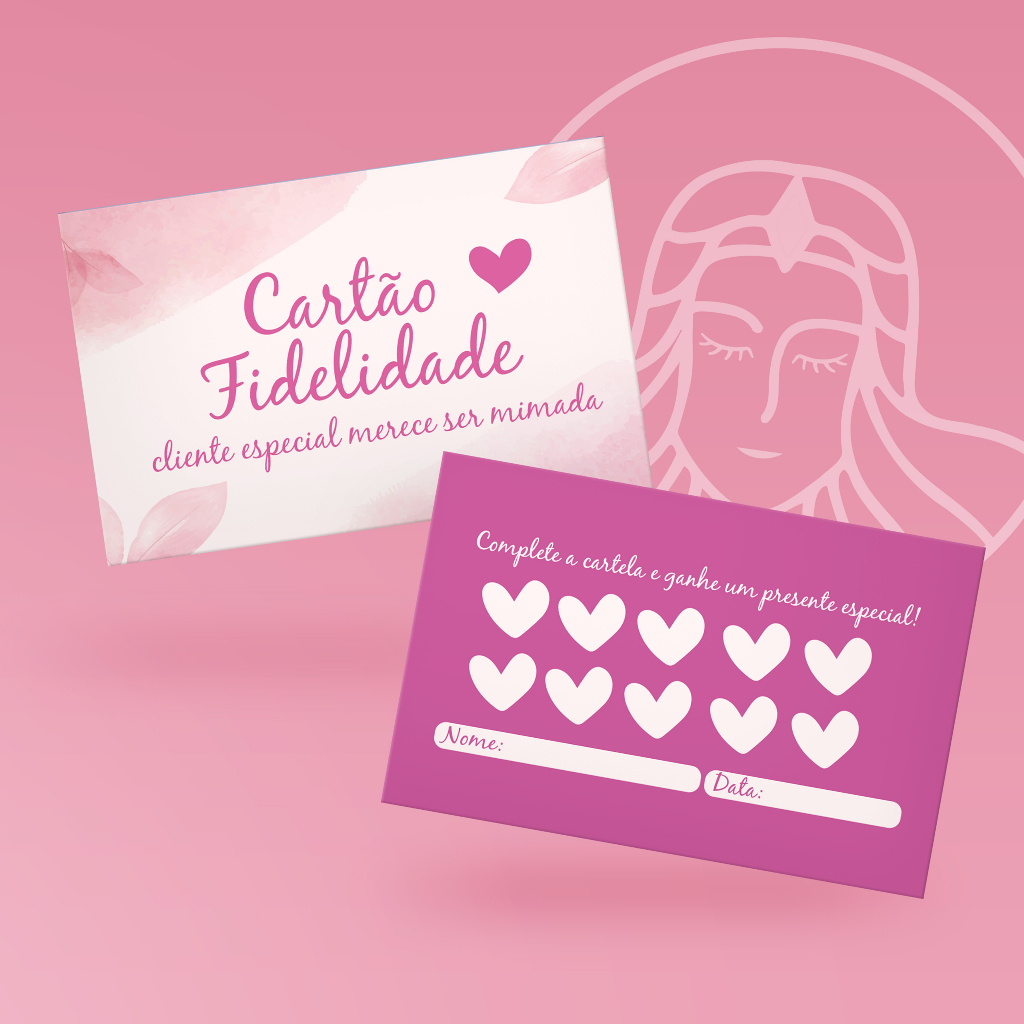 Cartão Fidelidade Cliente – 50 unidades – Couchê Brilho 250g