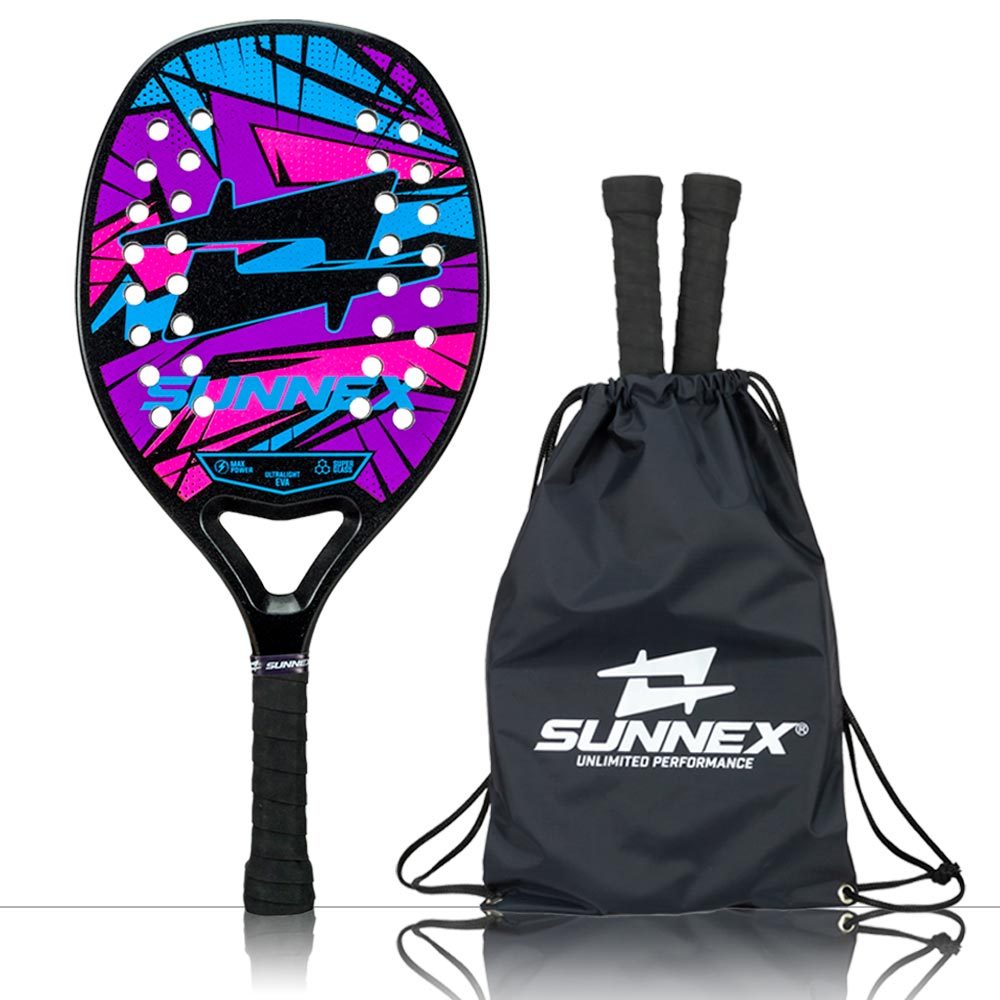 Raquete Beach Tennis Sunnex Thunder Reforçado Com Carbono 3K