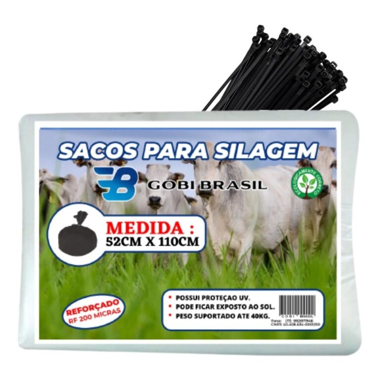 Saco para Silagem 200 Micras – 100 Uni + 100