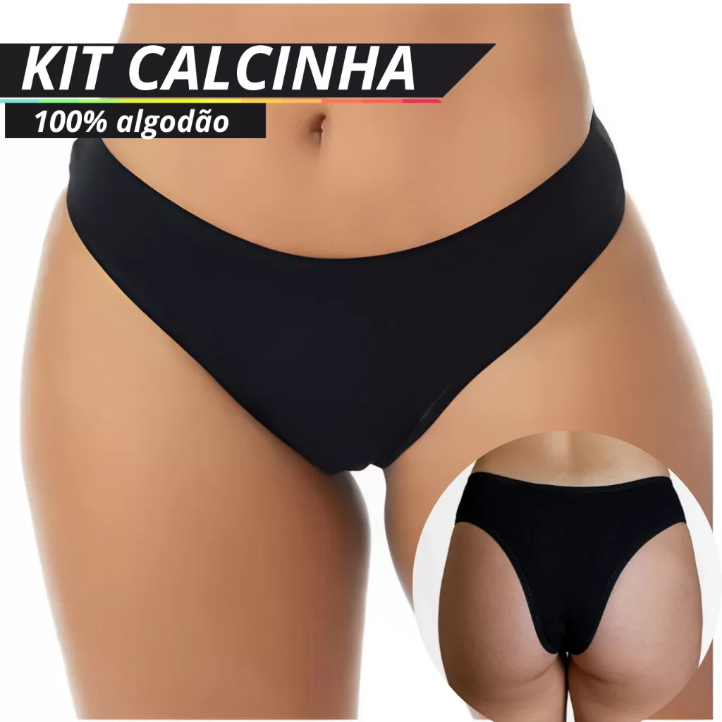 Kit 5 Calcinhas De Algodão lindas sensual macias coloridas