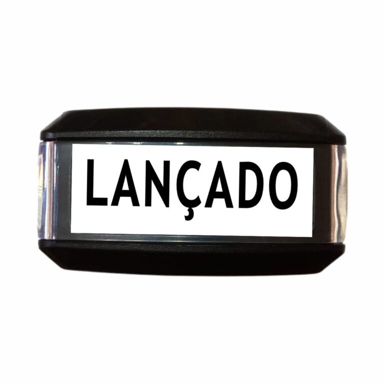 Carimbo Automatico Autoentintado LANÇADO 14x38mm