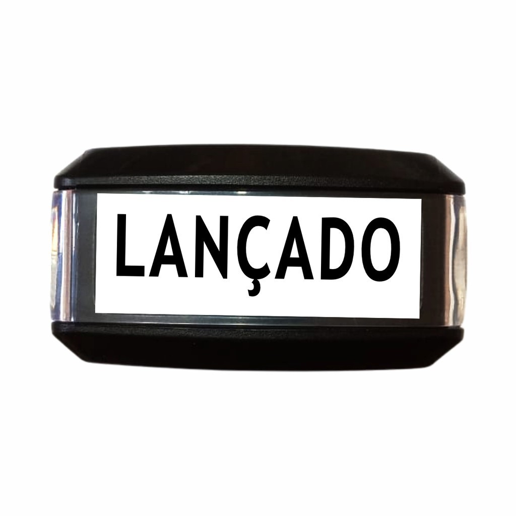Carimbo Automatico Autoentintado LANÇADO 14x38mm