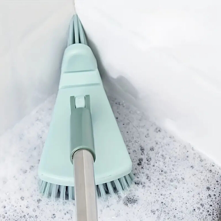 Escova de limpeza de piso chuveiro banheira e azul