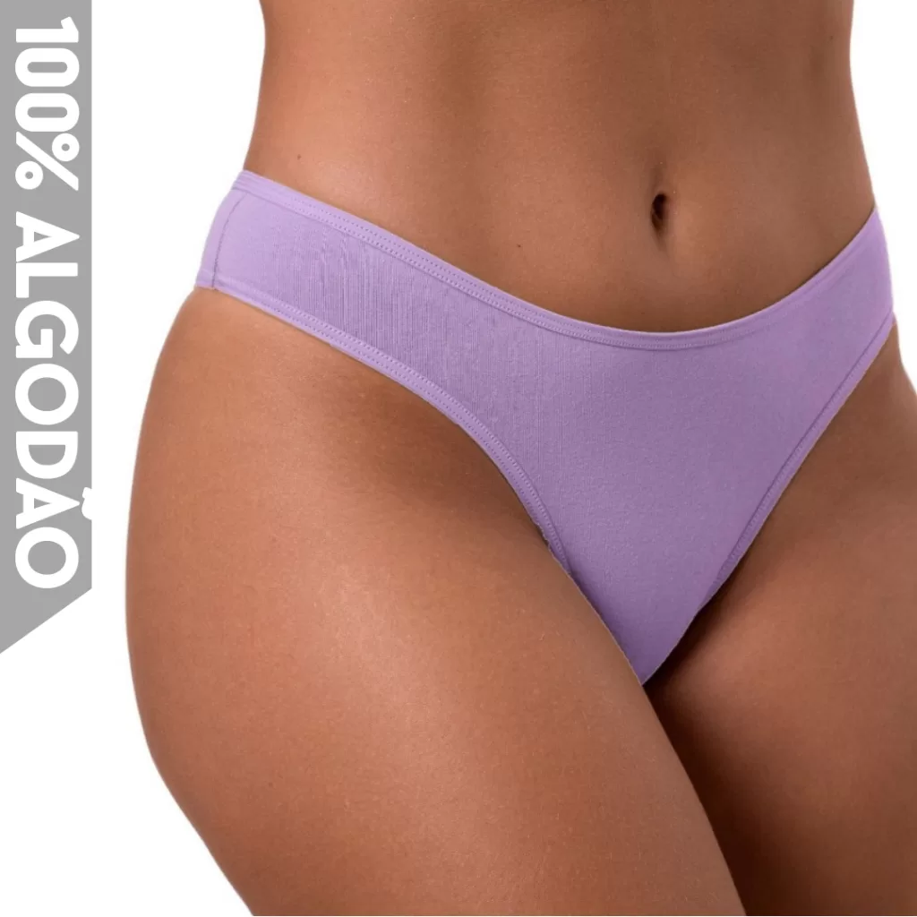 Kit 5 Calcinhas 100% Algodão Adulto Feminina Forro Antialérgico para Dia-dia e Ciclo Menstrual