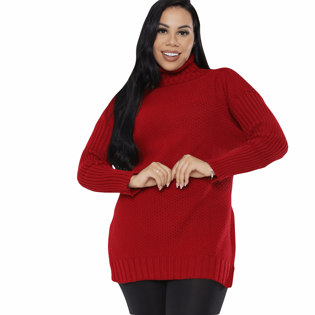 Tricô Blusa Outono Inverno Pala Gaúcha Poncho Feminino Lindo