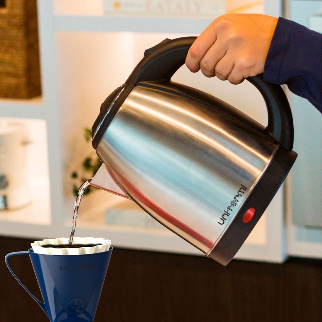UNITERMI Chaleira Elétrica 1,8 Litros Inox Ideal para Chá, Café e Chimarrão