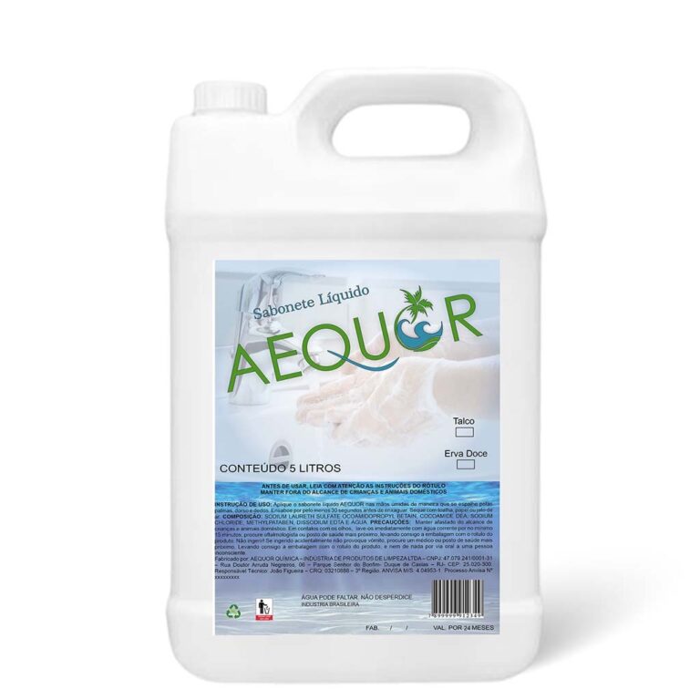 Sabonete Líquido Aequor 5L Fragrância Talco