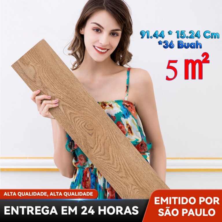 Kit 36 Placas Adesivas Autocolantes p/ Piso Estilo