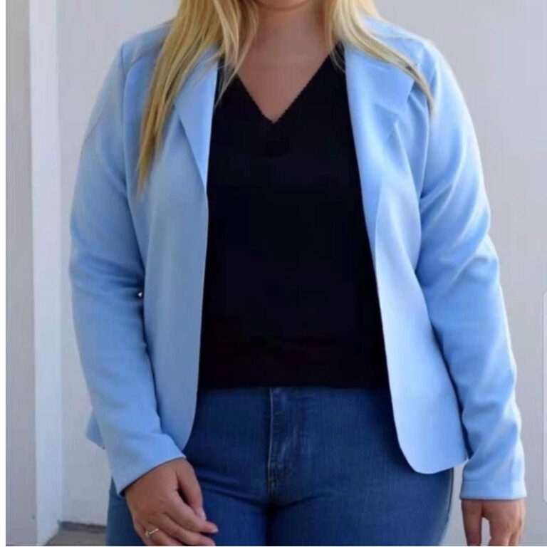 Blazer feminino grande plus size tecido neoprene