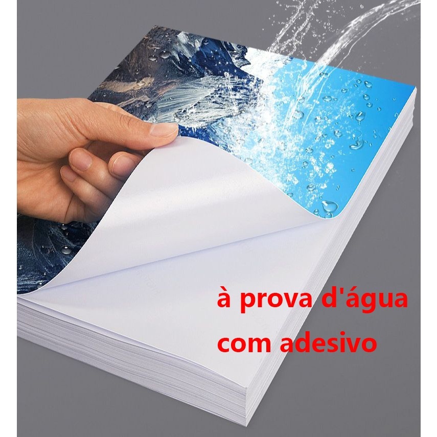 KIT Papel Fotográfico A4 Glossy ADESIVO 115g  Super Brilhante Premium 297mm*210mm
